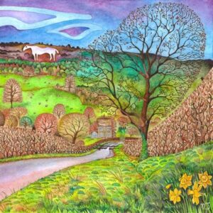 A Painting of the White Horse Kilburn by Martin Jones